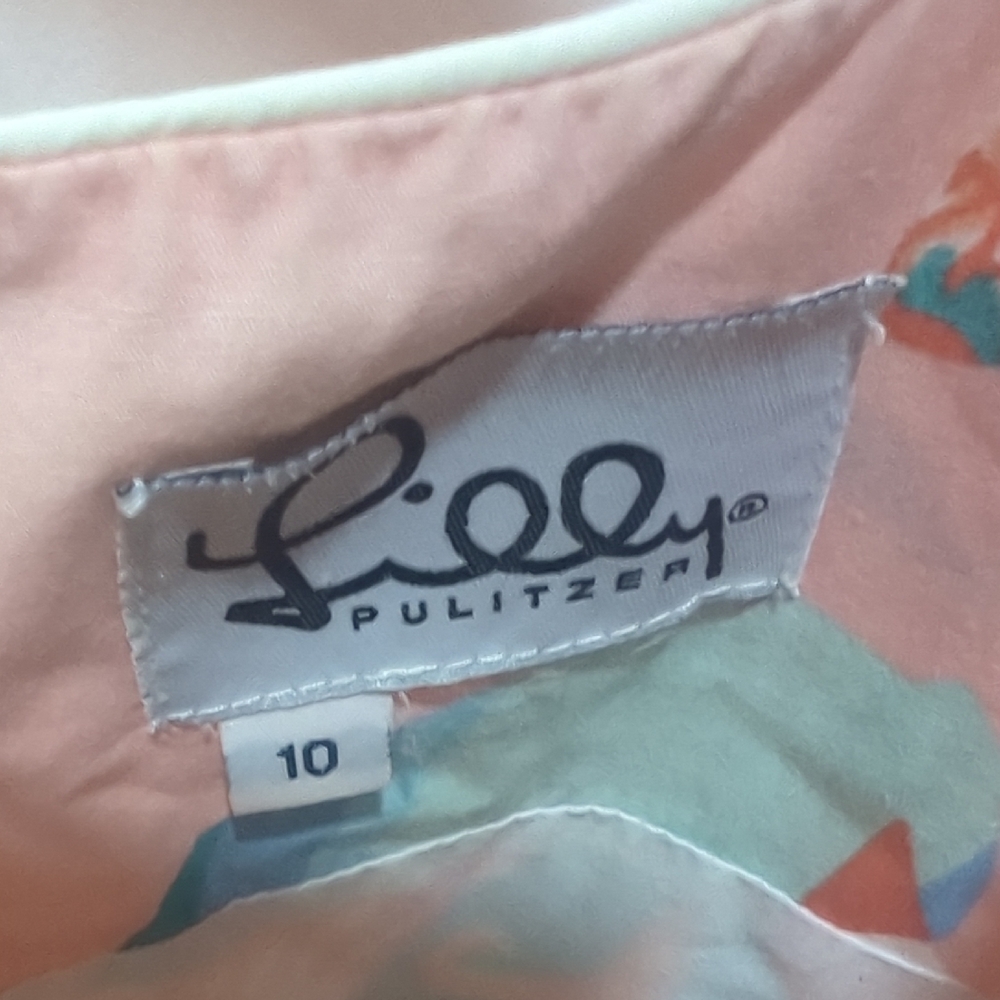 Lilly Pulitzer Pink and Teal Mini Dress - Picture 2 of 3
